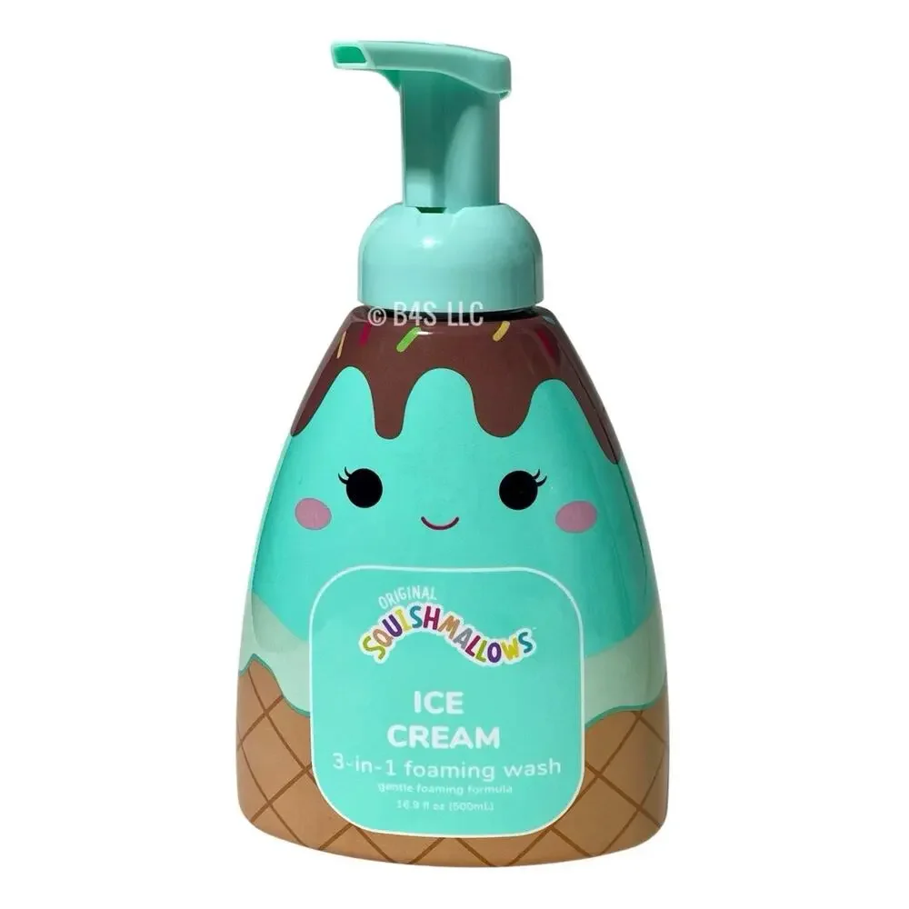 Squishmallows 3-in-1 Foaming Body Wash Ice Cream Scent 16.9oz Kids